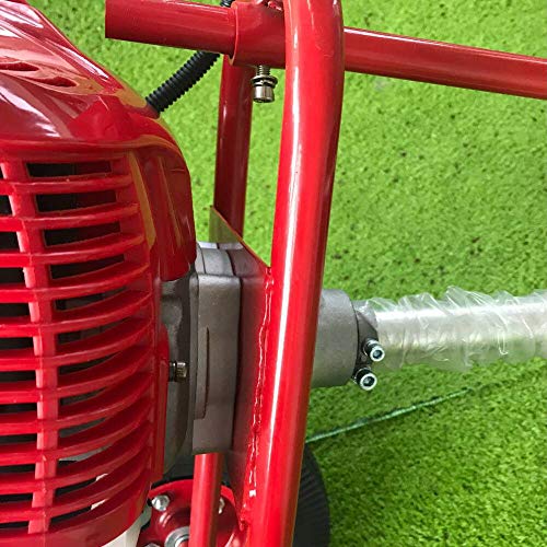 DONSU 43CC 1.7HP Sweeper Broom 2 Stroke Walk Behind Snow Sweeper Handheld Gasoline Brush Broom Sweeping Machine for Garden Lawn Yard Sidewalk Driveway Turf Grass Cleaning