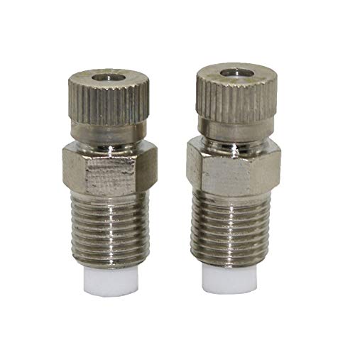 MANHONG Irrigation Dripper 2Pcs 0.1-0.6mm 1/8 Inch High Pressure Fog Misting Nozzle Copper Anti-drip Atomization Colling Sprinklers Garden Irrigation Tool (Color : 0.15mm)