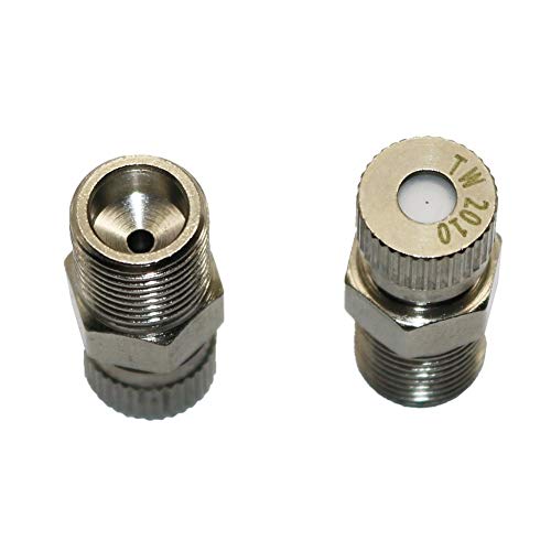 MANHONG Irrigation Dripper 2Pcs 0.1-0.6mm 1/8 Inch High Pressure Fog Misting Nozzle Copper Anti-drip Atomization Colling Sprinklers Garden Irrigation Tool (Color : 0.15mm)