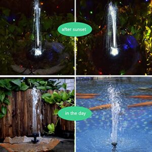 Lewisia 6W Solar Fountain Pump with Battery Backup for Patio Pool Koi Pond Bird Bath Garden Decoration Submersible Solar Powered Water Pump Kit