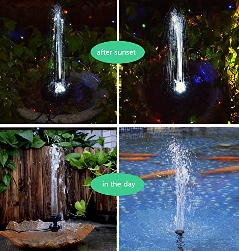 Lewisia 6W Solar Fountain Pump with Battery Backup for Patio Pool Koi Pond Bird Bath Garden Decoration Submersible Solar Powered Water Pump Kit