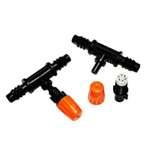 MANHONG Irrigation Dripper 5pcs Atomizing Nozzle Orange T-Shaped Hose Irrigation Nozzle Atomization Nozzle Garden Lawn Sprinkler Irrigation System