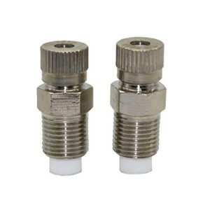 MANHONG Irrigation Dripper 2Pcs 0.1-0.6mm 1/8 Inch High Pressure Fog Misting Nozzle Copper Anti-drip Atomization Colling Sprinklers Garden Irrigation Tool (Color : 0.5mm)
