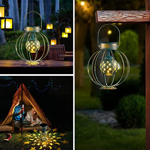 Hanging Solar Lanterns Table Lamp Moon Star Pattern¡­