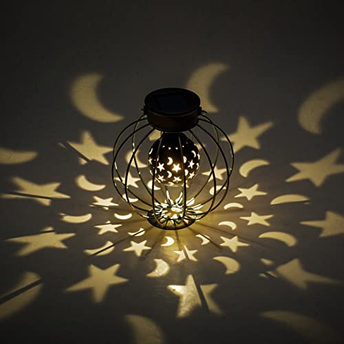 Hanging Solar Lanterns Table Lamp Moon Star Pattern¡­