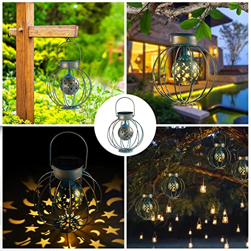 Hanging Solar Lanterns Table Lamp Moon Star Pattern¡­