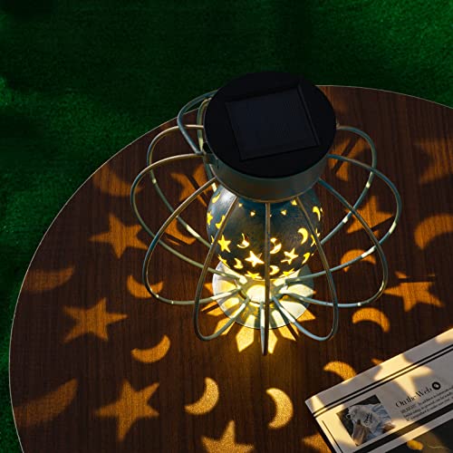 Hanging Solar Lanterns Table Lamp Moon Star Pattern¡­