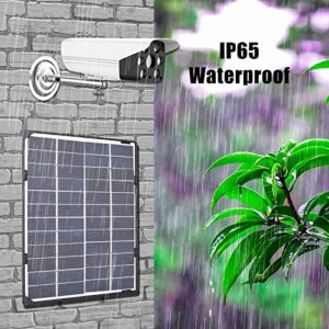 Irishom 6W 12V Solar Panel for Outdoor Security Camera Solar Cell with 10ft DC Output DIY Waterproof Solar Panel for Street Light Garden Lamp Home Fan Pump