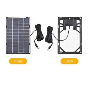 Irishom 6W 12V Solar Panel for Outdoor Security Camera Solar Cell with 10ft DC Output DIY Waterproof Solar Panel for Street Light Garden Lamp Home Fan Pump