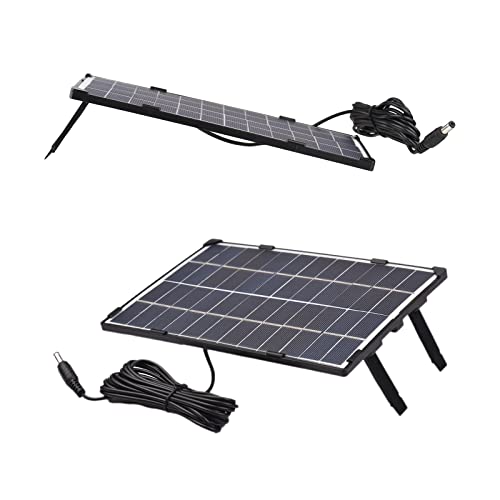 Irishom 6W 12V Solar Panel for Outdoor Security Camera Solar Cell with 10ft DC Output DIY Waterproof Solar Panel for Street Light Garden Lamp Home Fan Pump