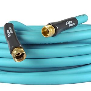 AlphaWorks Garden Water Hose 5/8" Inch x 75' Foot Heavy Duty Premium Commercial Ultra Flex Hybrid Polymer Lead-in Hose Max Pressure 150 PSI/10 BAR with 3/4" GHT Fittings