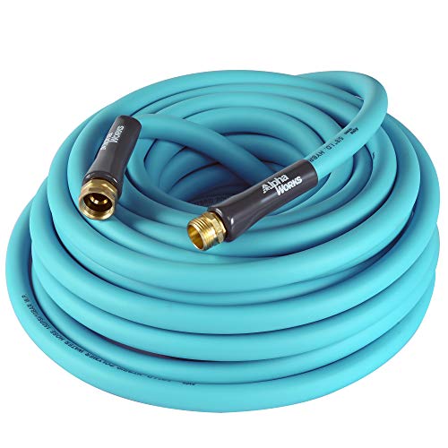 AlphaWorks Garden Water Hose 5/8" Inch x 75' Foot Heavy Duty Premium Commercial Ultra Flex Hybrid Polymer Lead-in Hose Max Pressure 150 PSI/10 BAR with 3/4" GHT Fittings