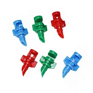 MANHONG Irrigation Dripper 30 Pcs Nozzle Green 180 Degrees/red 360 Degrees. for Cloning Machine Hydroponic Garden Watering Systems Refraction Atomization (Color : 90 Degrees Nozzle)
