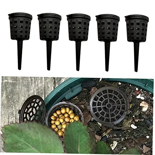 HANABASS 50pcs Basket Fertiliser Holder for Orchid Pot Bonsai Rooting Portable Garden Baskets Fertilizer Cover Grow Container Plastic Potted with Propagation Flower Plant Lid