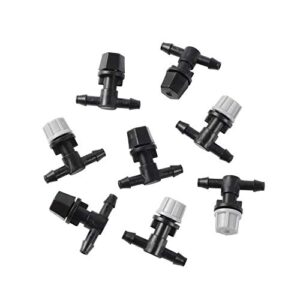 MANHONG Irrigation Dripper 5 Pcs Sprayer Nozzle with 4/7mm Tee Cooling Humidification Watering Landscaping Atomization Nozzles Garden Irrigation Sprinkler (Color : Light Grey)