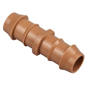 irunning 20 pieces drip irrigation 1/2″ tubing coupling fittings (17mm), barbed coupler connectors for 1/2 inch irrigation tubing (0.600″ id), drip line couplings for drip sprinkler garden systems