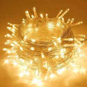 sanjicha extra-long 66ft string lights outdoor/indoor, 200 led upgraded super bright christmas lights, waterproof 8 modes plug in fairy lights for bedroom party wedding garden (warm white)