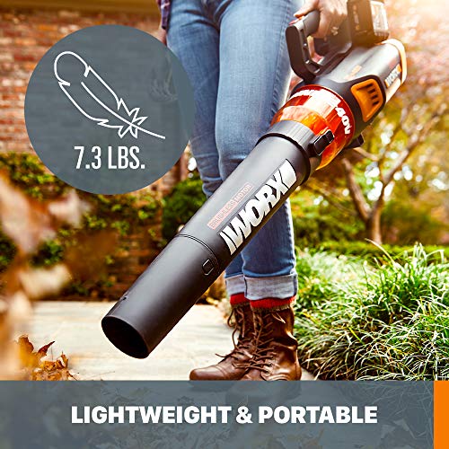 WORX 40V Turbine Cordless Leaf Blower Power Share with Brushless Motor - WG584 (Batteries & Charger Included)