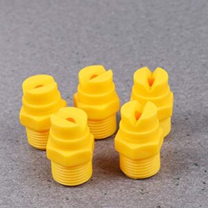 DOITOOL Water Hose Sprayer Yellow Nozzles 5pcs Plastic Nozzle Fan Shape Full Cone Tip PP Sprayer Nozzle Adaptor Connection For Home Garden (Yellow) Hose Adaptor Fire Hose Nozzle