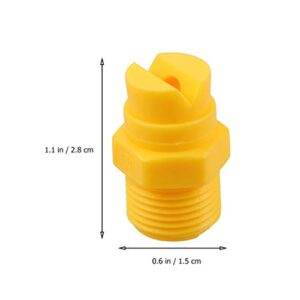 DOITOOL Water Hose Sprayer Yellow Nozzles 5pcs Plastic Nozzle Fan Shape Full Cone Tip PP Sprayer Nozzle Adaptor Connection For Home Garden (Yellow) Hose Adaptor Fire Hose Nozzle