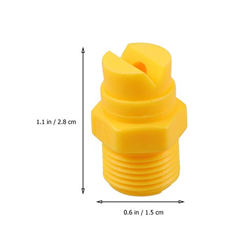 DOITOOL Water Hose Sprayer Yellow Nozzles 5pcs Plastic Nozzle Fan Shape Full Cone Tip PP Sprayer Nozzle Adaptor Connection For Home Garden (Yellow) Hose Adaptor Fire Hose Nozzle