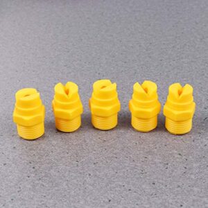 DOITOOL Water Hose Sprayer Yellow Nozzles 5pcs Plastic Nozzle Fan Shape Full Cone Tip PP Sprayer Nozzle Adaptor Connection For Home Garden (Yellow) Hose Adaptor Fire Hose Nozzle