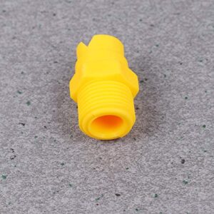 DOITOOL Water Hose Sprayer Yellow Nozzles 5pcs Plastic Nozzle Fan Shape Full Cone Tip PP Sprayer Nozzle Adaptor Connection For Home Garden (Yellow) Hose Adaptor Fire Hose Nozzle