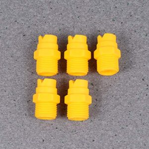 DOITOOL Water Hose Sprayer Yellow Nozzles 5pcs Plastic Nozzle Fan Shape Full Cone Tip PP Sprayer Nozzle Adaptor Connection For Home Garden (Yellow) Hose Adaptor Fire Hose Nozzle