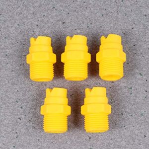 DOITOOL Water Hose Sprayer Yellow Nozzles 5pcs Plastic Nozzle Fan Shape Full Cone Tip PP Sprayer Nozzle Adaptor Connection For Home Garden (Yellow) Hose Adaptor Fire Hose Nozzle