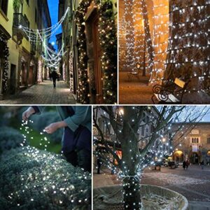 VMANOO Solar USB Indoor Outdoor String Christmas Lights 72Ft 200 LED 8 Modes Patio Lighting for Outside Yard Gazebo Party Wedding Tents Xmas Garden Backyard Tree Decorations Balcony Decor Lights BS2P