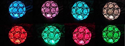 Florals Solar Crystal Ball Globe Light, Solar Power Multi-Color Color Changing LED Decorative Stake Garden Yard Light