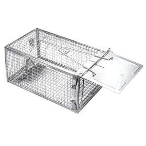 SZHLUX Rat Trap,Mouse Traps Work for Indoor and Outdoor,Small Rodent Animal-Mice Voles Hamsters Cage,Catch and Release(Small), Silver (SZ-SL2614X)