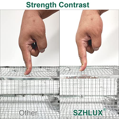 SZHLUX Rat Trap,Mouse Traps Work for Indoor and Outdoor,Small Rodent Animal-Mice Voles Hamsters Cage,Catch and Release(Small), Silver (SZ-SL2614X)