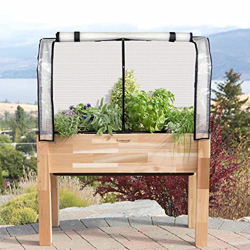 CedarCraft Greenhouse Cover 43" L x 22" W x 24" H, Provides Microclimate for Healthy Plants, Includes Frame & Cover, Planter NOT Included, Cover Only