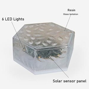 Aulaygo Small Solar Brick Lights Outdoor Waterproof Paver Lights Landscape Light Ice Cube Light for Garden, Pathway, Patio, Walkway Decor 1 Pack