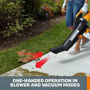 WORX WG505 TRIVAC 12 Amp 3-in-1 Electric Blower/Mulcher/Vacuum & Yard Master Outdoor Garden 120-Foot Extension Cord, Light Duty, Water Resistant, Durable 16 Gauge 2 Pronged, 10 Amps, Lime Green