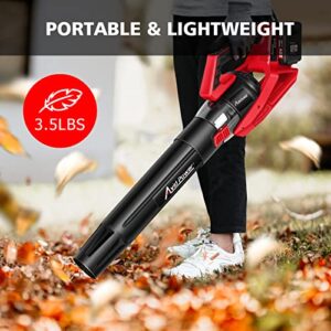 AVID POWER 40V Cordless Leaf Blower, Brushless Electric Leaf Blower 485-CFM 130-MPH, Battery Powered Blower with Two 2.0Ah Batteries, 1-Hour Fast Charger, 4 Speeds and Turbo Function