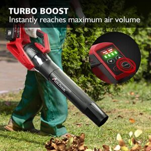 AVID POWER 40V Cordless Leaf Blower, Brushless Electric Leaf Blower 485-CFM 130-MPH, Battery Powered Blower with Two 2.0Ah Batteries, 1-Hour Fast Charger, 4 Speeds and Turbo Function