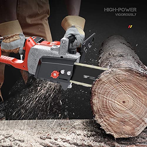 LLSS Mini Chain Saws for Trees Battery Powered 16-inch Cordless Handheld Chain Saw, 12800mAh Battery, 2200 Brushless Motor, Garden Trees and Urban Greening