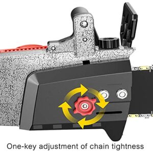 LLSS Mini Chain Saws for Trees Battery Powered 16-inch Cordless Handheld Chain Saw, 12800mAh Battery, 2200 Brushless Motor, Garden Trees and Urban Greening