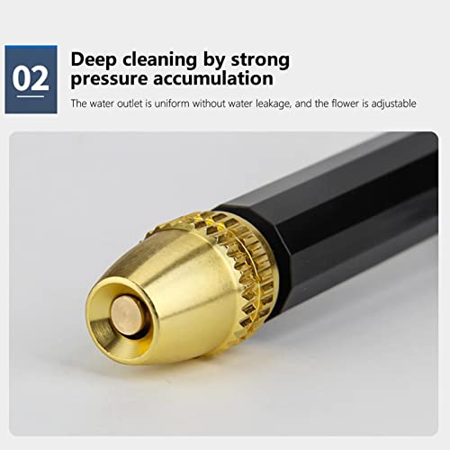 High Pressure Power Washer-high Pressure Cleaning Tool,gutter Patio Car Pet Window Cleaning Tool,flexible Water Hose Universal Nozzle,suitable for Most Standard Garden Hoses( On-ly Water Gun)