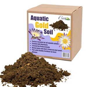 chalily aquatic gold soil perfect for water lilies, lotus, and all aquatic plants packed with nutrients 4 quarts
