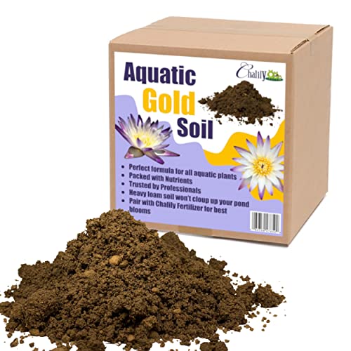 Chalily Aquatic Gold Soil Perfect for Water Lilies, Lotus, and All Aquatic Plants Packed with Nutrients 4 quarts