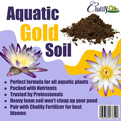 Chalily Aquatic Gold Soil Perfect for Water Lilies, Lotus, and All Aquatic Plants Packed with Nutrients 4 quarts