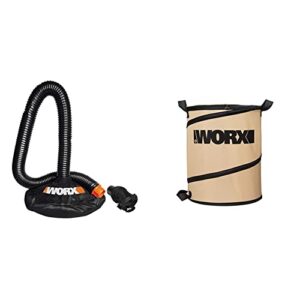 worx wa4054.2 leafpro universal leaf collection system for all major blower/vac brands & worx wa0030 landscaping 26-gallon collapsible yard waste bag/leaf bin