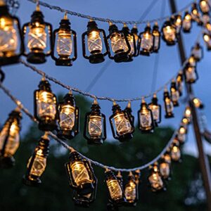 aveki solar string lights outdoor waterproof, 50 bulbs 23 feet solar hanging fairy lights outside, solar powered patio lights outdoor solar lights for garden yard porch wedding party camping (23ft)