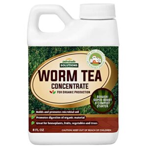 worm tea for gardening soil – worm tea fertilizer liquid – worm castings, earthworm casting manure fertilizer – earthworm tea worm castings – petratools worm casting concentrate (8 oz)