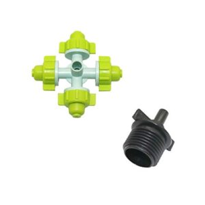 Xiaochen Lawn Irrigation Garden Watering 5 Pieces of Cross-Atomization Nozzle Garden Greenhouse Atomization Spray Nozzle Agricultural Tools Mist Sprayer (Color : Green)