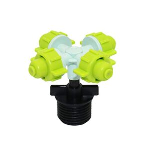 xiaochen lawn irrigation garden watering 5 pieces of cross-atomization nozzle garden greenhouse atomization spray nozzle agricultural tools mist sprayer (color : light green)