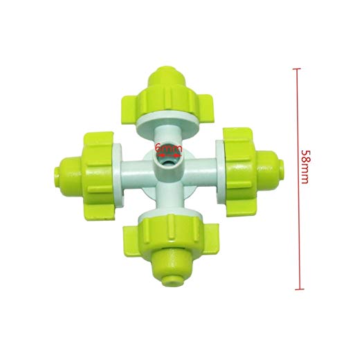 Xiaochen Lawn Irrigation Garden Watering 5 Pieces of Cross-Atomization Nozzle Garden Greenhouse Atomization Spray Nozzle Agricultural Tools Mist Sprayer (Color : Light Green)